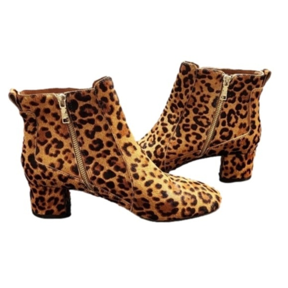 Jack Rogers Berkley animal leopard print calf hair Bootie boots size 8.5 new!!! - Picture 12 of 14